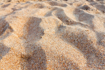 Sand on the beach as background. Dune sand