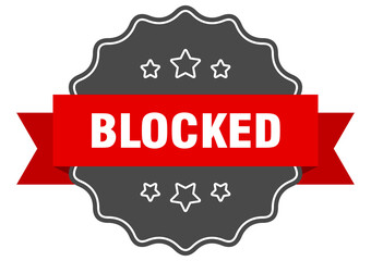 blocked label. blocked isolated seal. sticker. sign