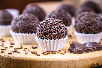 Brigadeiro (or negrinho), a Brazilian chocolate candy common in children's parties