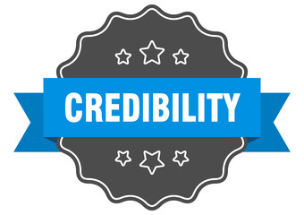 credibility label. credibility isolated seal. sticker. sign