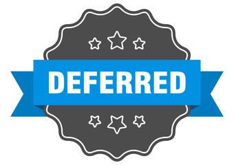deferred label. deferred isolated seal. sticker. sign