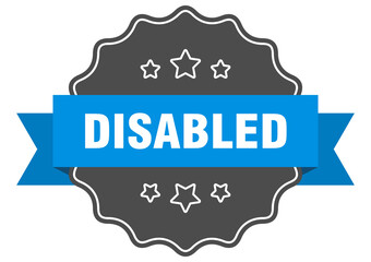 disabled label. disabled isolated seal. sticker. sign