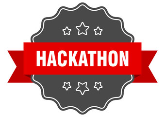 hackathon label. hackathon isolated seal. sticker. sign