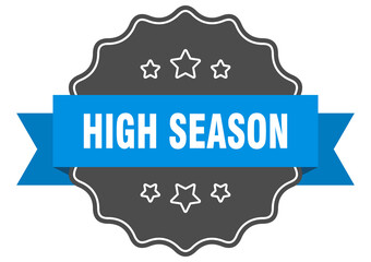 high season label. high season isolated seal. sticker. sign