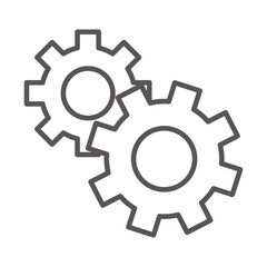 gears cogwheel mechanism, line icon design