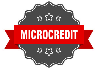 microcredit label. microcredit isolated seal. sticker. sign