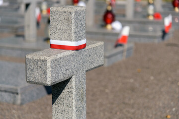 Polish military memorial in memory of battle during Polish-Soviet War 1920 near the train station...