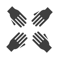 Obraz premium equality people hands, human rights day, silhouette icon design