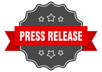 press release label. press release isolated seal. sticker. sign