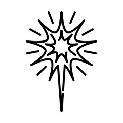 Obraz premium linear bright light glow decoration line style icon vector