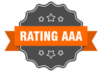 rating aaa label. rating aaa isolated seal. sticker. sign
