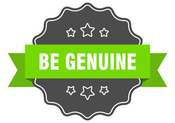 be genuine label. be genuine isolated seal. sticker. sign