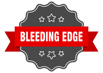 bleeding edge label. bleeding edge isolated seal. sticker. sign