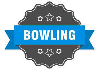 bowling label. bowling isolated seal. sticker. sign