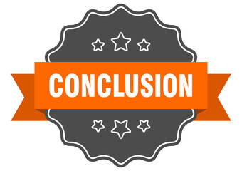 conclusion label. conclusion isolated seal. sticker. sign