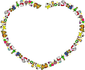 Vector illustration christmas card design frame