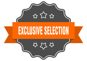 exclusive selection label. exclusive selection isolated seal. sticker. sign