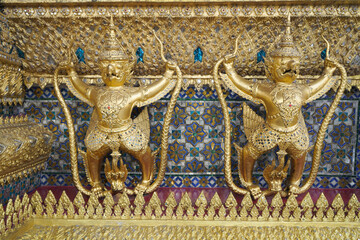 detail of thai temple door