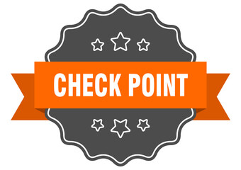 check point label. check point isolated seal. sticker. sign