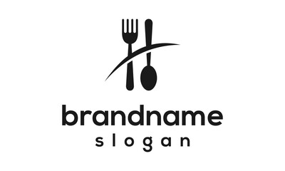 Fork spoon logo design vector