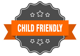 child friendly label. child friendly isolated seal. sticker. sign