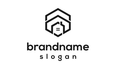 Simple home logo design vector