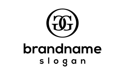 Initial GG logo design vector
