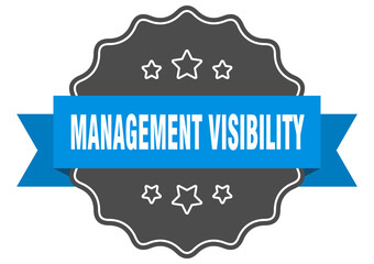 management visibility label. management visibility isolated seal. sticker. sign