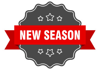 new season label. new season isolated seal. sticker. sign