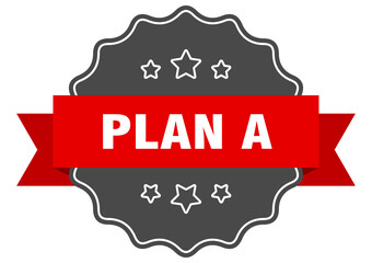 plan a label. plan a isolated seal. sticker. sign