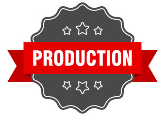 production label. production isolated seal. sticker. sign