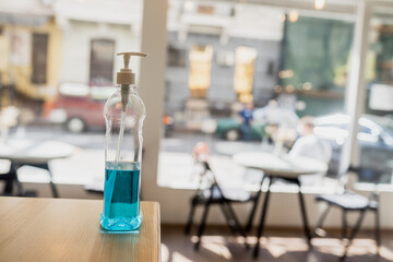 Sanitizer gel bottle against Novel coronavirus or Corona Virus