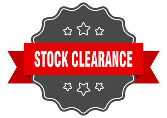 stock clearance label. stock clearance isolated seal. sticker. sign