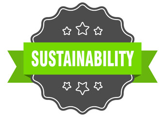 sustainability label. sustainability isolated seal. sticker. sign