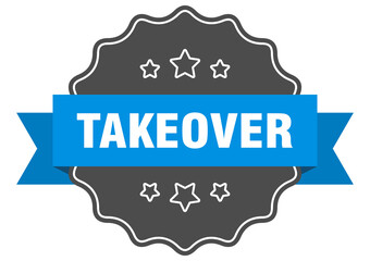 takeover label. takeover isolated seal. sticker. sign