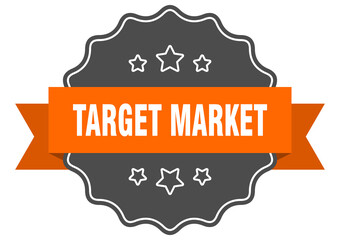 target market label. target market isolated seal. sticker. sign