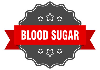 blood sugar label. blood sugar isolated seal. sticker. sign