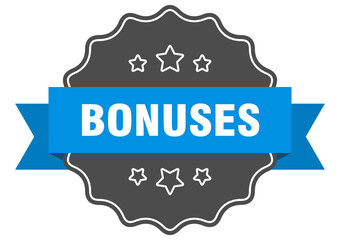 bonuses label. bonuses isolated seal. sticker. sign