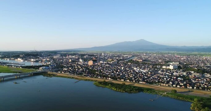 《山形県》酒田市の空撮