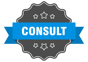 consult label. consult isolated seal. sticker. sign