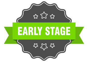 early stage label. early stage isolated seal. sticker. sign