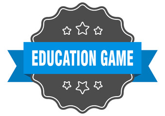 education game label. education game isolated seal. sticker. sign