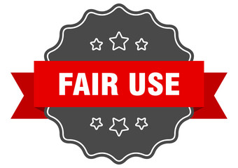 fair use label. fair use isolated seal. sticker. sign