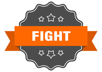 fight label. fight isolated seal. sticker. sign