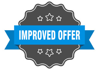 improved offer label. improved offer isolated seal. sticker. sign