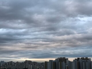 Fototapeta premium Beautiful sunrise with colorful dark storm clouds