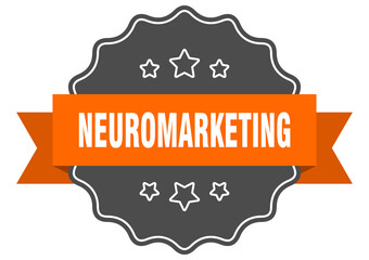 neuromarketing label. neuromarketing isolated seal. sticker. sign