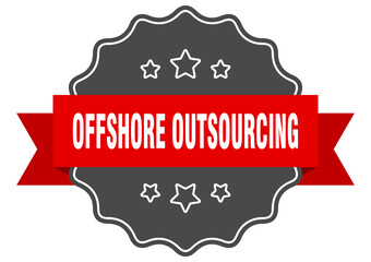 Obraz premium offshore outsourcing label. offshore outsourcing isolated seal. sticker. sign
