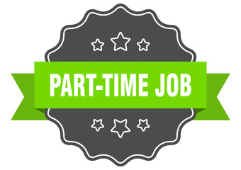 part-time job label. part-time job isolated seal. sticker. sign