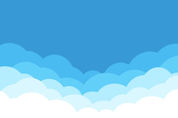 雲の背景　長方形　青空